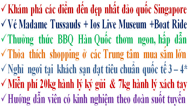 Điểm nổi bật tour Sing