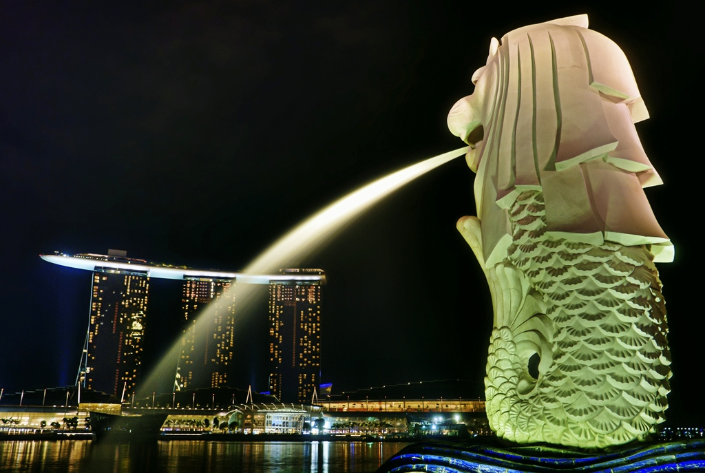 Cong vien su tu bien Singapore