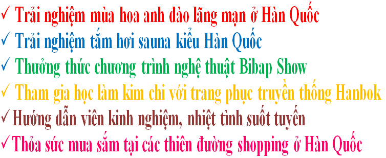 Du lịch Hàn Quốc mùa hoa anh đào Du lịch Hàn Quốc mùa hoa anh đào