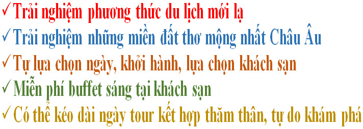 Khuyến mại du lịch Free and Easy Châu Âu 10 Ngày Khuyến mại du lịch Free and Easy Châu Âu 10 Ngày