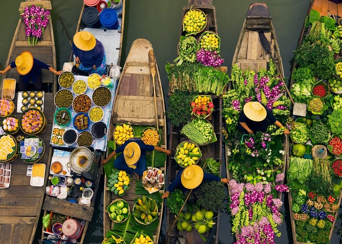Chợ nổi Bốn Miền Thái Lan