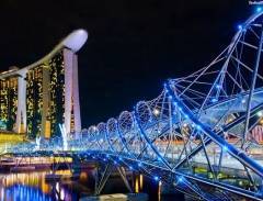 Cây cầu xoắn kép Helix Bridge nổi tiếng của Singapore