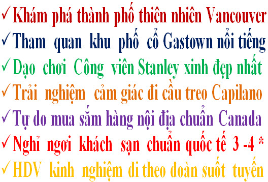 Điểm nổi bật tour Canada 7 ngày