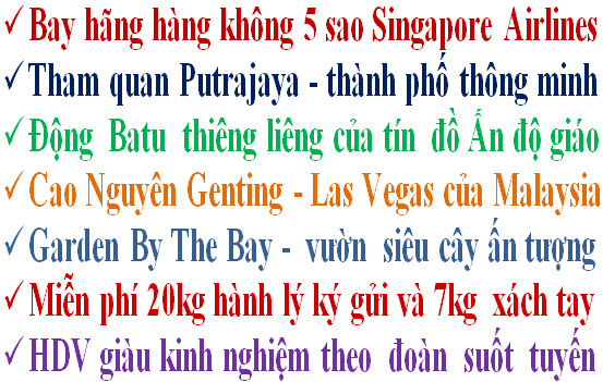 Điểm nổi bật tour Singapore