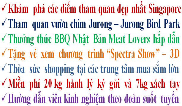 Điểm nổi bật tour Singapore 3 ngày 2 đêm
