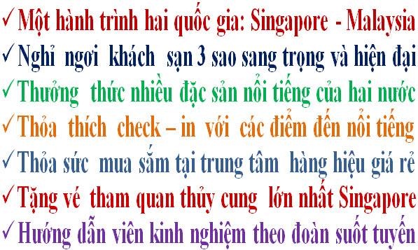 điểm nổi bật tour sing - mã