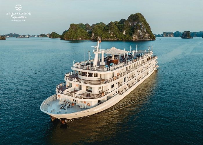 Tour du thuyền 5* Ambassador Signature 2N1Đ ngủ đêm trên Vịnh Hạ Long