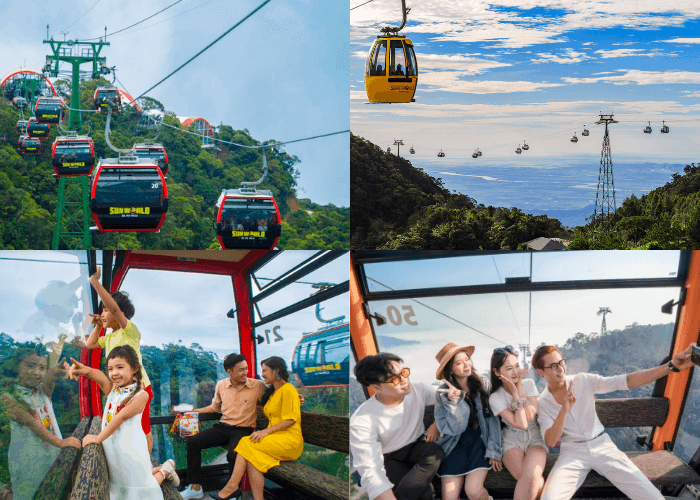 Trải nghiệm cáp treo Bà Nà trong Tour Hà Nội Đà Nẵng 4 ngày 3 đêm