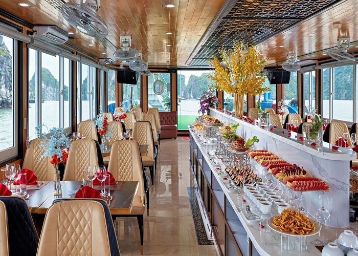 Tour du thuyền 5* Cozy Bay Premium 1N thăm Vịnh Hạ Long