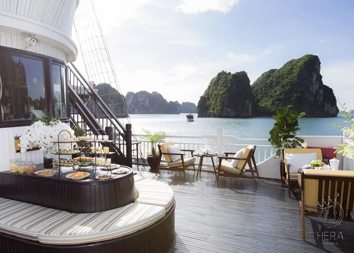 Tour du thuyền 5* Hera Grand Luxury 2N1Đ ngủ đêm trên Vịnh Hạ Long
