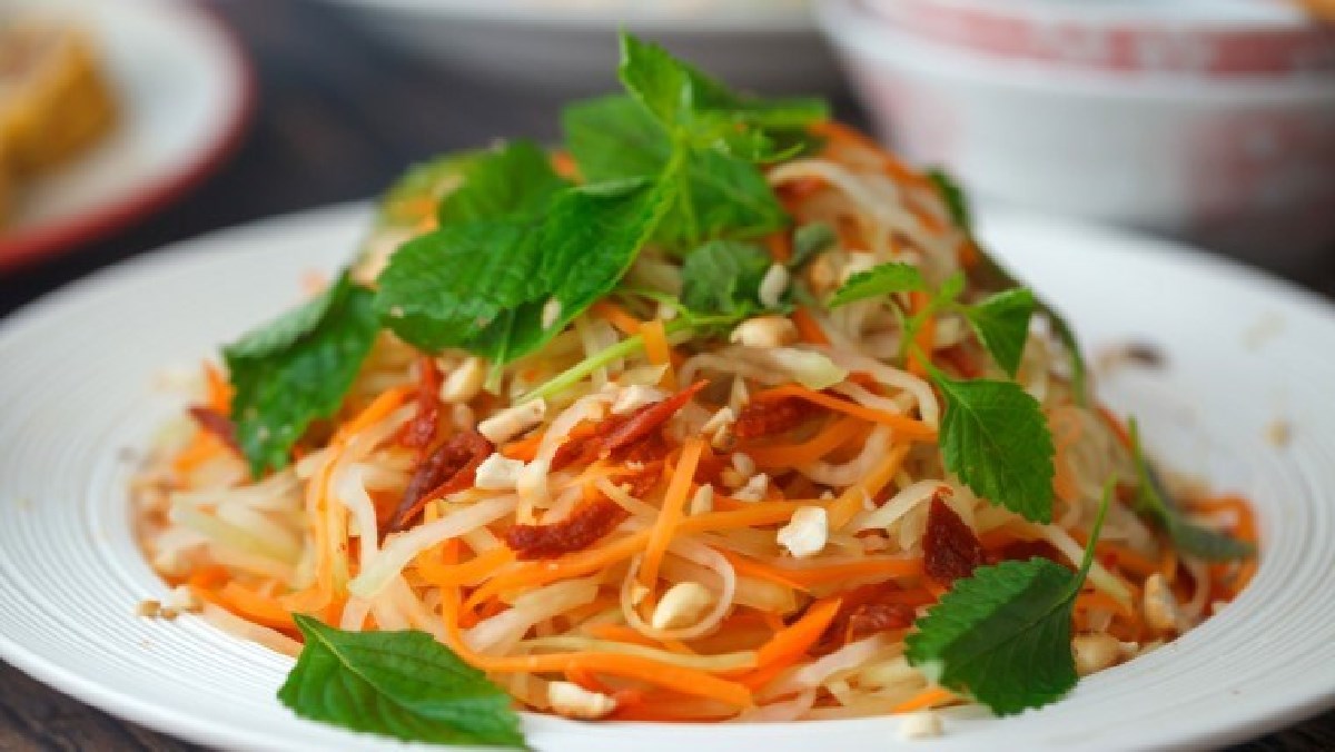 Tam Mak Hoong - món nộm đu đủ xanh kích thích vị giác của Lào