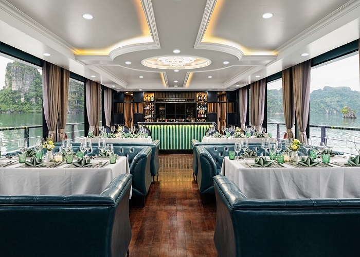 Tour du thuyền 5* Pamela Cruises 1N thăm Vịnh Hạ Long