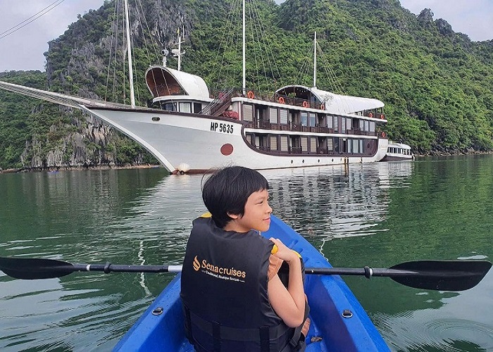 Tour du thuyền 5* Sena Cruises 2N1Đ ngủ đêm trên Vịnh Hạ Long