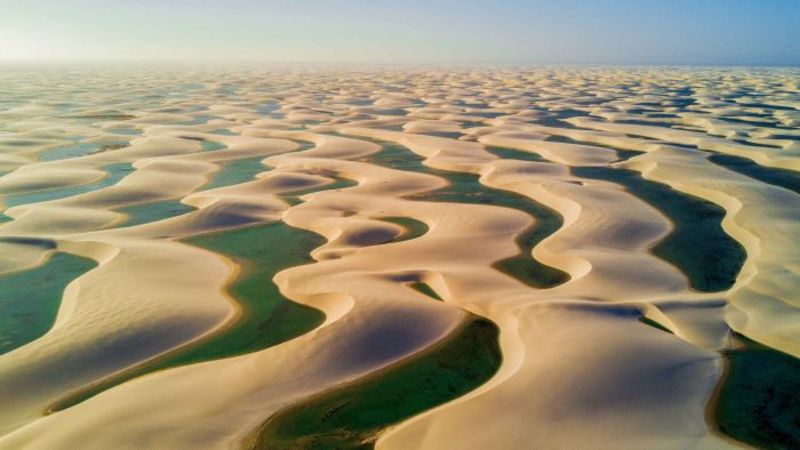 Cảnh sắc độc đáo ở công viên Lencois Maranhenses vào mùa mưa