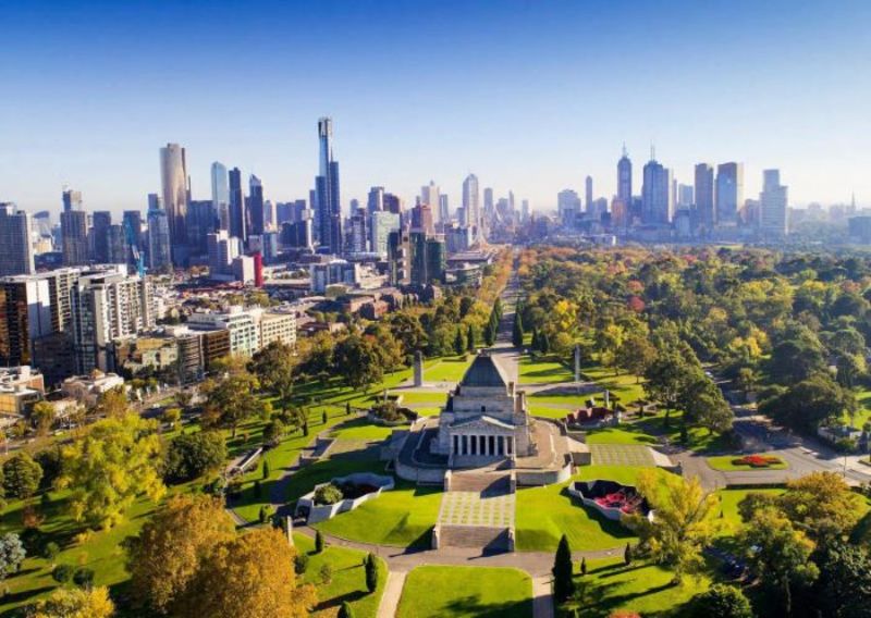 Cảnh đẹp ở thành phố Melbourne như bức tranh sống động