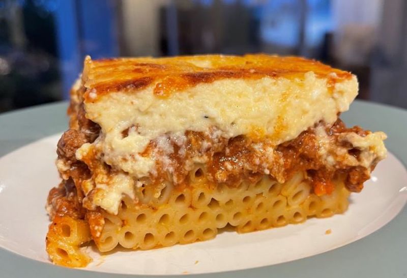 Món mì Pastitsio có cách trình bày rất hấp dẫn