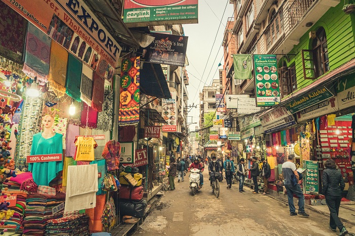 Khu vực Thamel náo nhiệt