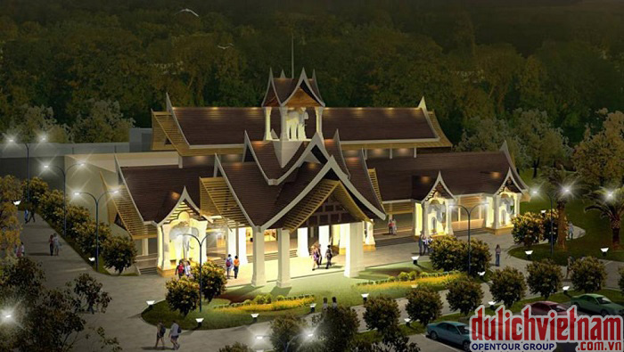 Khung cảnh hoành tráng bên ngoài của Casino Savanvegas.