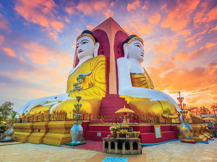 Du lịch Hành hương Myanmar chiêm bái Tượng Phật Tứ Diện ở chùa Kyaik Pun