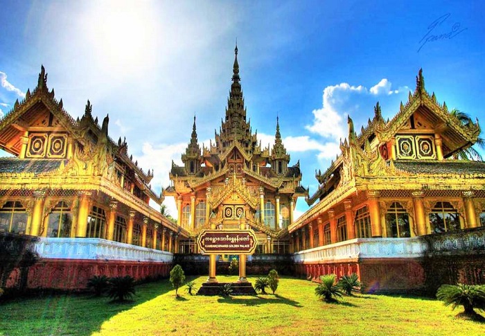 Cung điện Hoàng gia Kanbawza thadi điểm tham quan tour du lịch Myanmar