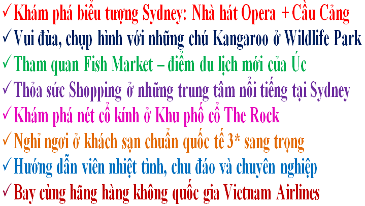 Tour du lịch úc giá rẻ