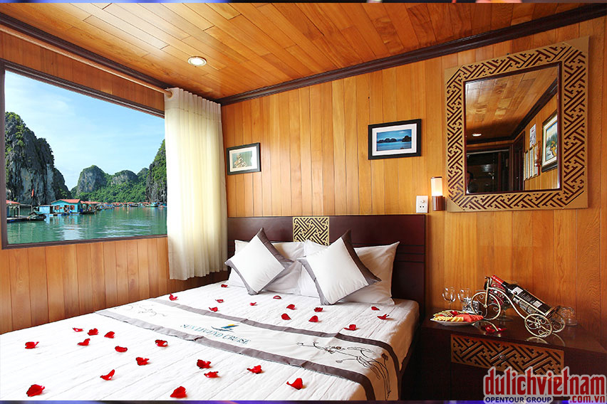 Phòng nghỉ được thiết kế sang trọng, tiện nghi