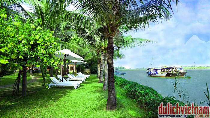 Không gian bên ngoài của Vĩnh Hưng Riverside Resort & Spa