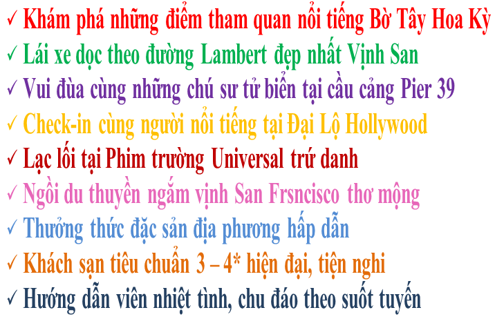 Tour du lịch Mỹ kích cầu