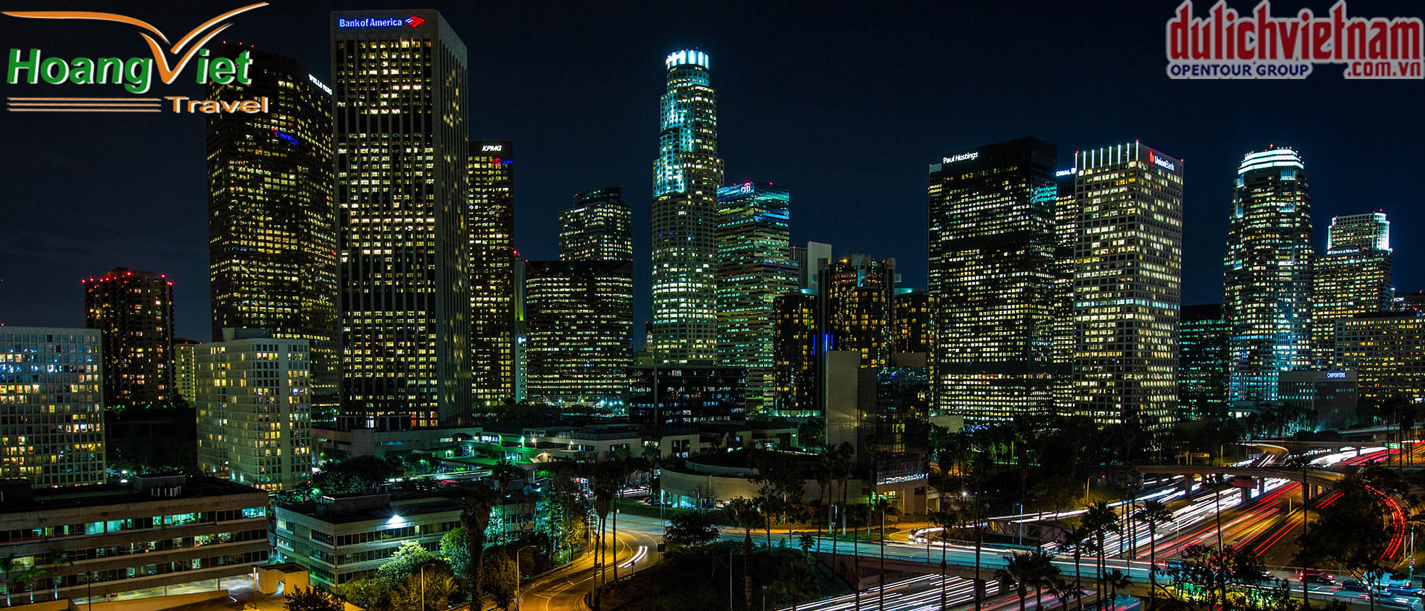 Vẻ đẹp lung linh với những tòa cao ốc chọc trời của thành phố Los Angeles