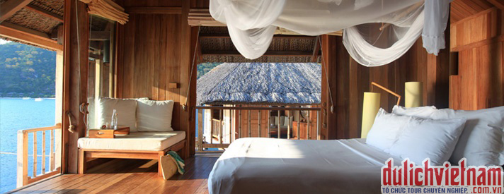 Phòng ngủ khách sạn Six senses Ninh Van Bay