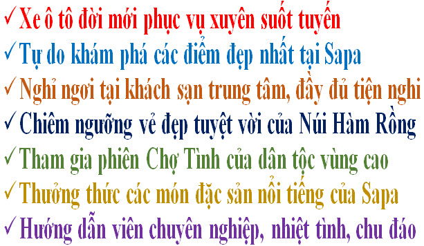 Note hot tour Free & Easy Sapa 2 ngày 1 đêm Note hot tour Free & Easy Sapa 2 ngày 1 đêm