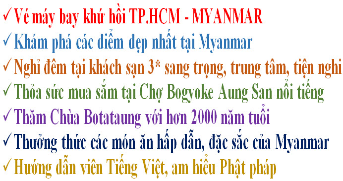 note hot hành hương myanmar 5 ngày