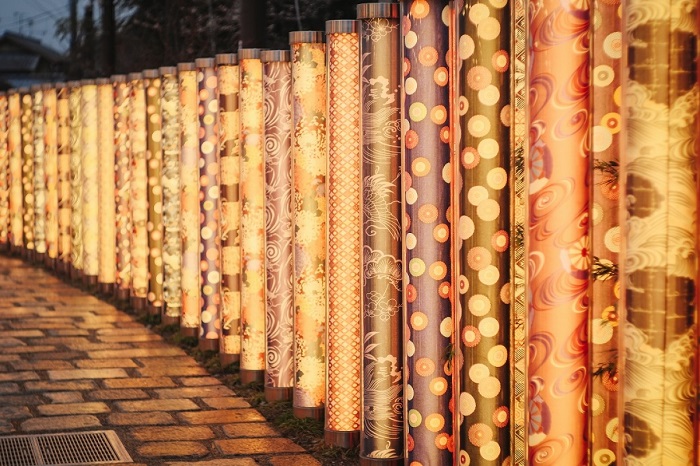 Rừng kimono rực rỡ trong ánh chiều tà