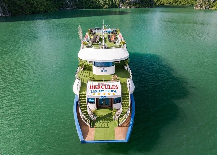 Tour du thuyền 5* Hercules 1N thăm Vịnh Hạ Long